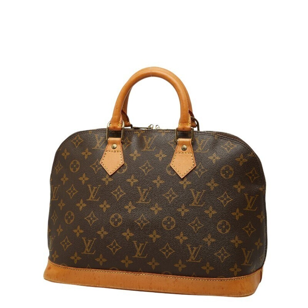 Louis Vuitton Handbag Alma Leather Brown Monogram Brown